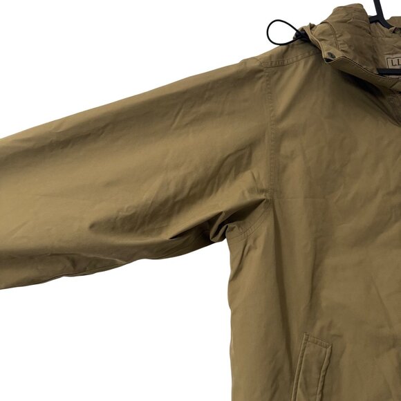 LL Bean Tan Gore-Tex Prima Loft Parker Warm Long Hooded Jacket Mens Large - Picture 4 of 8